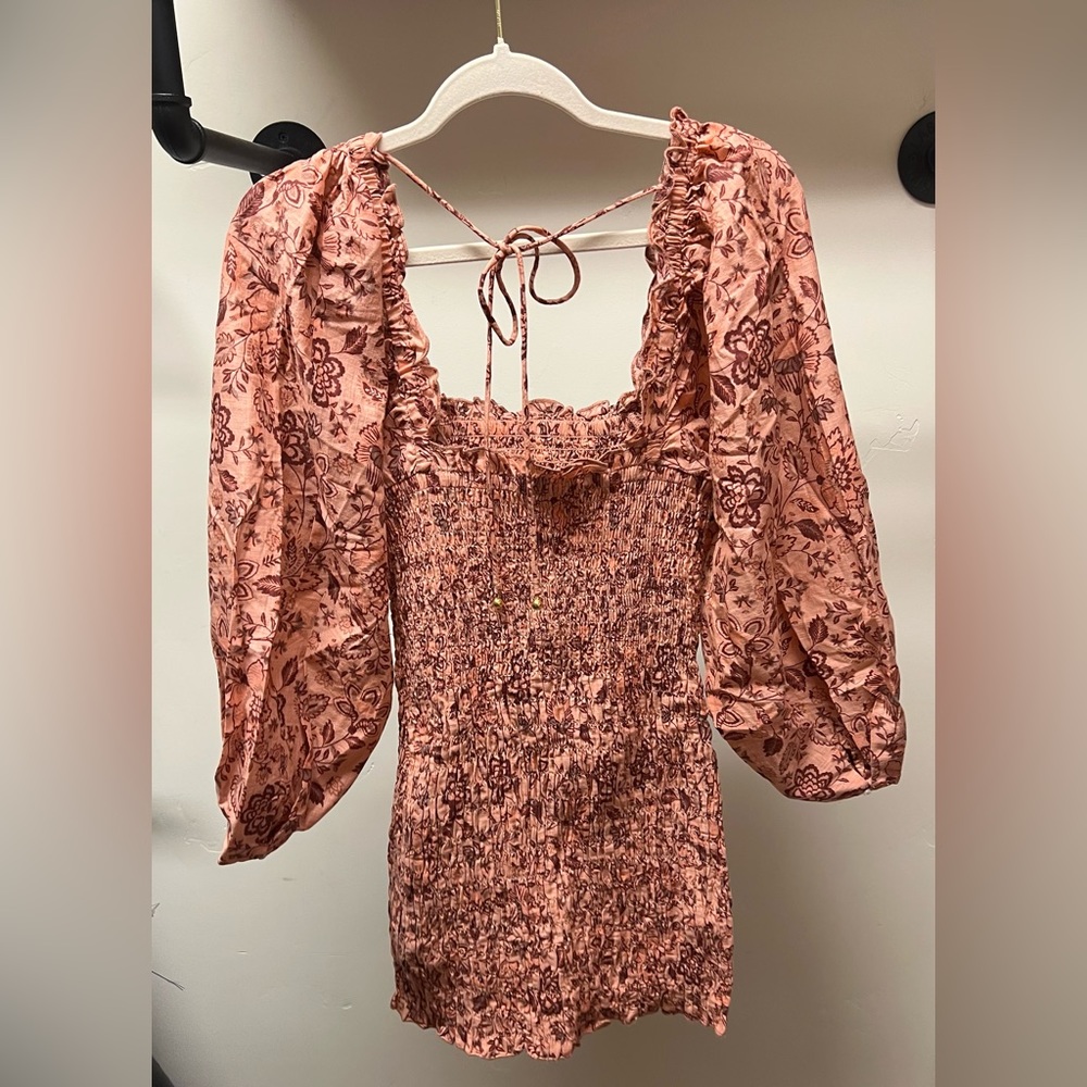 Free People Apricot Combo Dress, size small - Picture 2 of 7